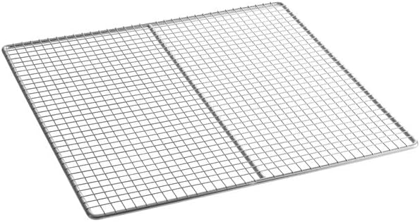 Deep Fryer Screen Basket Support Rack, 17-1/2 x 17-1/2 inches, 1/4 inch Holes, Compatible with Pitco, Frymaster, Prince Castle, Vulcan Fryers stailes steel